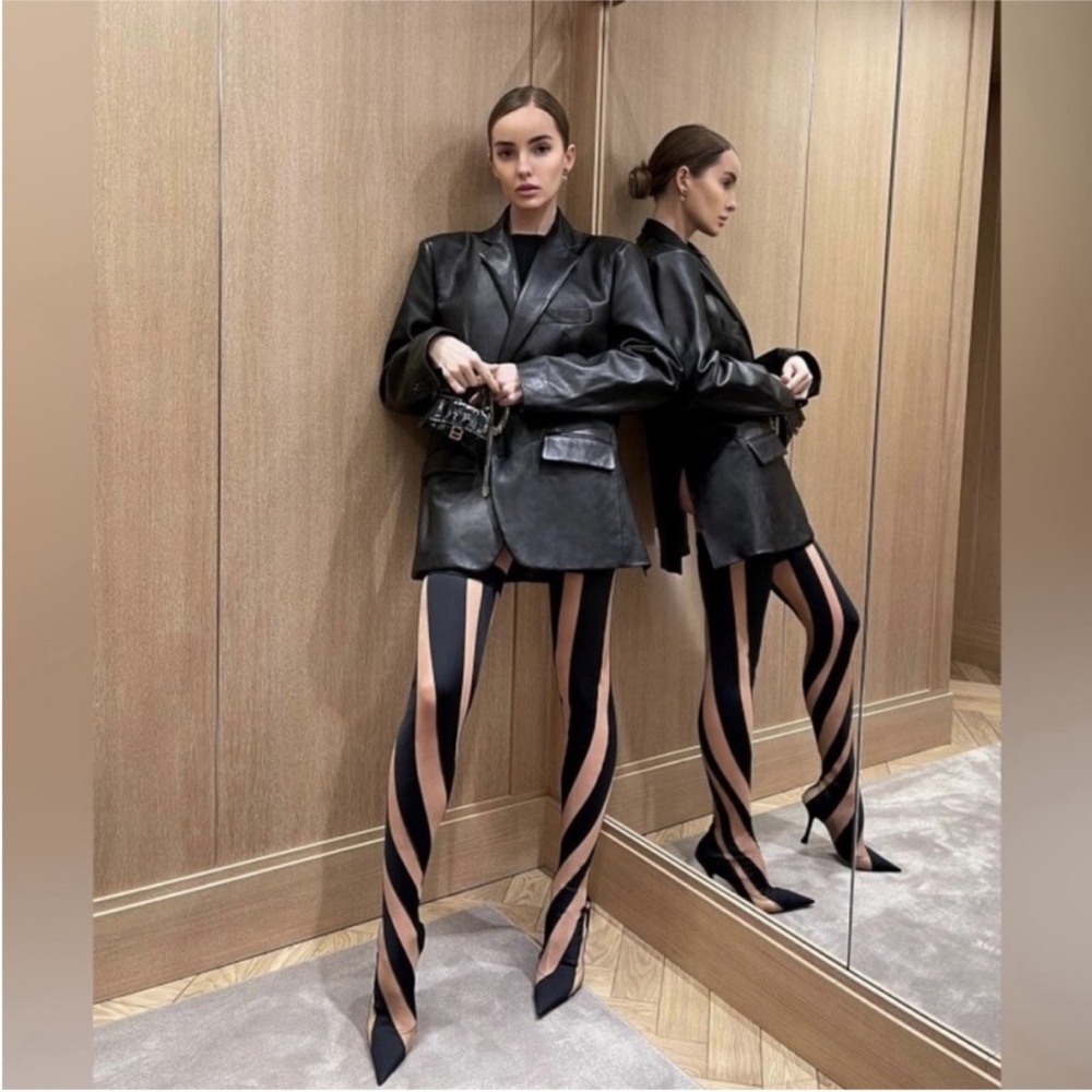 New JIMMY CHOO x Mugler over-the-knee sock boots 37.5 - Picture 7 of 16